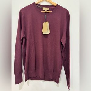 BURBERRY 100% Cashmere Sweater - Size large - Brand New w Tags